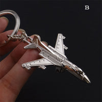 Sidiou Group Promotional New Creative Personalized Metal Naval Aircraft Fighter Model Aviation Keychain Airplane Key Ring For Backpack Pandent Gift