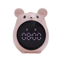 Factory Wholesale Creative Elf Mouse Shape Small Cartoon Clocks Large Screen Rechargeable Time For Home Bedside Table Decoration Alarm Clock