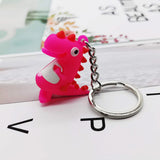 Sidiou Group Wholesale Creative 3D Keychain Fashion PVC Soft Rubber Cute Cartoon Little Dinosaur Kids Backpack Pendant Car Key Chain