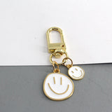 Sidiou Group Color Irregular Smiley Face Keychain Metal Key Ring For Women Men Gift Fashion Cute Bag Airpod Box Car Accessories Jewelry Pendant