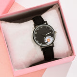 Sidiou Group Hot Sales Retro Dress Women's Watch Daisy Flowers Cute Ladies Wrist Watch Bracelet Set Casual Matte Leather Female Watches