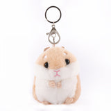 Sidiou Group Wholesale Baby Kids Kawaii Cute Soft Plush Cartoon Animal Khaki Small Hamster Toy Doll Key Chain Skin Friendly Stuffed Mouse Keychain