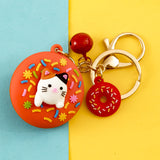 Sidiou Group Cute Sweet Donut Keychain For Keys Cat Rabbit Corgi Pet Key Chain Creative Backpack Car Pendant Accessories Keyring Gifts