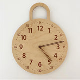 Sidiou Group Modern Mute Clocks Wooden Wall Hanging Round Silent Non-Ticking Clock For Children Bedside Bedroom Living Room Home Decoration