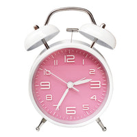 Wholesale Dropshipping 4 inch Twin Bell Vintage Alarm Clocks Metal Frame 3D Dial With Backlight Function Desk Table Clock For Home & Office