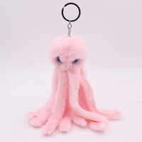Sidiou Group Plush Octopus Toy Keychain Cartoon Creative Lady Backpack Pendant Girl Jewelry Kawaii Car Accessories Sea Animals Keyring