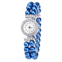 Sidiou Group Women Watches Simulated Pearl Rhinestone Luxury Elegant Wrist Band Bracelet Jewelry Gifts Promotional Watch Ladies Quartz Watch
