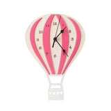 Sidiou Group Nordic Style Hot Air Balloon Shape Wall Clock Wooden Mute Wall Hanging Clock No Battery Powered Kid Bedroom For Home Decor Decoration