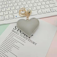 Sidiou Group Lovely Heart Shaped Keychain Black Red Peach Love Heart Exquisite PU Leather Key Chain Holder For Girls Birthday Jewelry Car Pendant