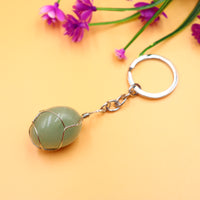 Sidiou Group Irregular Copper Wire Wrap Natural Stone Pendant Agate Quartz Crystal KeyChain Handbag Decor Backpack Keyring For Women Jewelry