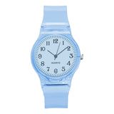 Sidiou Group New Fashion Female Male Wristwatches Couple Kids Watches Transparent Candy Color Plastic Band Casual Quartz Watch