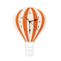 Sidiou Group Nordic Style Hot Air Balloon Shape Wall Clock Wooden Mute Wall Hanging Clock No Battery Powered Kid Bedroom For Home Decor Decoration