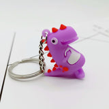 Sidiou Group Wholesale Creative 3D Keychain Fashion PVC Soft Rubber Cute Cartoon Little Dinosaur Kids Backpack Pendant Car Key Chain