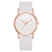 Sidiou Group Fashion Luxury Top Brand Women Leather Band Dress Quartz Wrist Watches Stylish Round White Casual Ladies Wristwatch