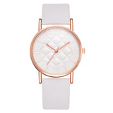 Sidiou Group Fashion Luxury Top Brand Women Leather Band Dress Quartz Wrist Watches Stylish Round White Casual Ladies Wristwatch