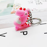 Sidiou Group Wholesale Creative 3D Keychain Fashion PVC Soft Rubber Cute Cartoon Little Dinosaur Kids Backpack Pendant Car Key Chain