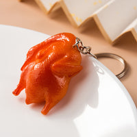 Sidiou Group PVC Keychain Chicken Wings Chicken Clawed Lobster Model Simulation Food Keyring Wholesale Items For Boutique Creative Gifts