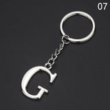 Sidiou Group Hot Sale Creative Unisex Capital Letters A - Z Metal English Alphabet Keychain Simple Letter Name Car Key Ring Memorial Gift Jewelry