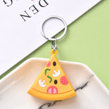 Sidiou Group New 3D PVC Soft Rubber Drink Bottle Hamburger Keychain Simulated Food Key Women Bag Accessories Gifts Pendant Creative Key Chain