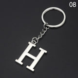 Sidiou Group Hot Sale Creative Unisex Capital Letters A - Z Metal English Alphabet Keychain Simple Letter Name Car Key Ring Memorial Gift Jewelry
