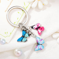 Sidiou Group Creative Colorful Metal Butterfly Pendant Keychain Fashion Simple Mini Keyring Jewelry For Women Girls Bag Wallet Car Charms