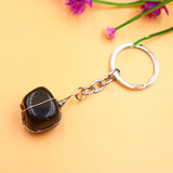 Sidiou Group Irregular Copper Wire Wrap Natural Stone Pendant Agate Quartz Crystal KeyChain Handbag Decor Backpack Keyring For Women Jewelry