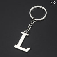 Sidiou Group Hot Sale Creative Unisex Capital Letters A - Z Metal English Alphabet Keychain Simple Letter Name Car Key Ring Memorial Gift Jewelry