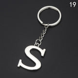 Sidiou Group Hot Sale Creative Unisex Capital Letters A - Z Metal English Alphabet Keychain Simple Letter Name Car Key Ring Memorial Gift Jewelry