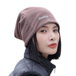 Sidiou Group Wholesale Winter Casual Knit Hats Pullover Fleece Lining And Thin Soft Warm Striped Knitted Hat For Men Women Slouch Beanie Hat