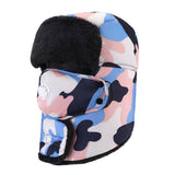 Sidiou Group Winter Earflap Bomber Hats Men Women Thermal Trooper Cap Windproof Fleece Snow Ski Hat With Face Cover For Outdoor Hiking Camping Riding