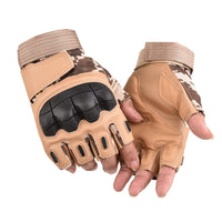 Sidiou Group Outdoor Sports Half Finger Gloves Safety Wear-resistant Hard Knuckle Military Tactical Glove For Training Camping Hiking