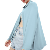Sidiou Group Anniou Fashion Ice Silk Sunscreen Shawl Casual Women UV Protection Shawl Scarf Lightweight Cardigan UV Protection Shawl