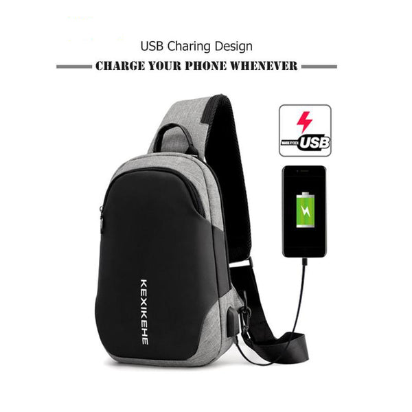 USB Port Anti-thief Crossbody Bag