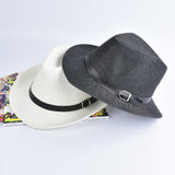 Solid Color Jazz Straw Hat