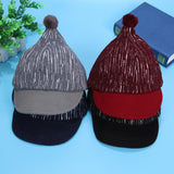 Sidiou Group Fashion Baby Baseball Hats with Knitting Wool Ball  Lovely Sunshade Hats Peaked Cap
