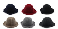 Sidiou Group NEW Winter Wool Hat Knitted Bucket Hats for Women Foldable Bucket Cap