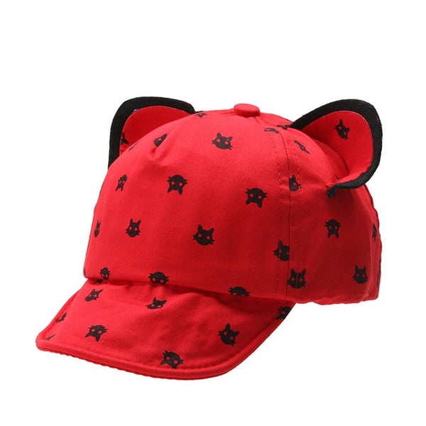 Sidiou Group Baby Caps Cute Cat Ears Baseball Cap For Children Cartoon Peaked Cap for Boy Girl