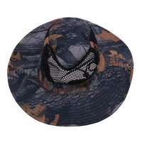 Sidiou Group Summer Bucket Hats Outdoor Wide Brim Hat Camouflage Protection Mesh Fishing Cap
