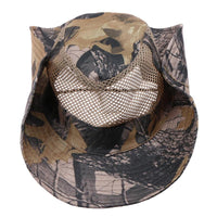 Sidiou Group Summer Bucket Hats Outdoor Wide Brim Hat Camouflage Protection Mesh Fishing Cap