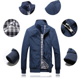 Sidiou Group Autumn Men Zipper Thin Jacket Collar Casual Jacket