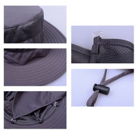 Sidiou Group Unisex Summer Bucket Hats Outdoor Fishing Hiking Wide Brim Hat UV Protection Cap