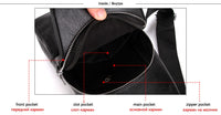 Sidiou Group PU Leather Messenger Bag Practical Crossbody Shoulder Bag Casual Chest Sling Bags