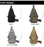 Sidiou Group Men  Nylon Military Travel Riding Shoulder Messenger Pack Sling Chest Waterproof Bag