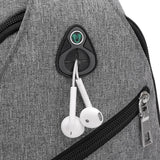 Sidiou Group Oxford Men Chest Pack Single Shoulder Bag USB Charge Crossbody Bags Sling Shoulder Bag