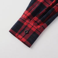 Sidiou Group Autumn Women Plaid Shirt Buttons Pocket Turn-down Collar Long Sleeve Baggy Blouse