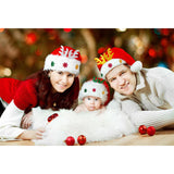 Sidiou Group Adult Kids Christmas Hat Santa Claus Hat Antler Snowflake Family Party Cap