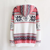 Sidiou Group Fashion Women Hoodie Snowflake Print Long Sleeve Pullover Christmas Sweatshirt