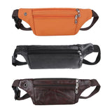Sidiou Group Classic Men Waist Packs PU Leather Pack Sling Purse Belt Bag Zipper Handbag Waist Bag