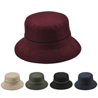 Sidiou Group Summer Anti-UV Solid Color Sun Block Bucket Wide Hat Outdoor Hiking Fishing Cap