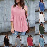 Pleated Loose Casual Shirt
